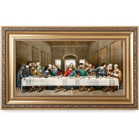 The Last Supper, Leonardo da Vinci Classic 24x12, Framed size: 30x18 - Picture 1 of 7